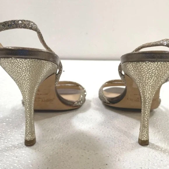 Jimmy Choo champagne/gold sling back sandals with 3”heel size36, great condition - Picture 5 of 8